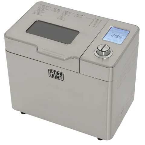 Masina de paine Star-Light MPD-550SS, 12 programe, 550W, Display, Control Digital, Compartiment seminte, Inox
