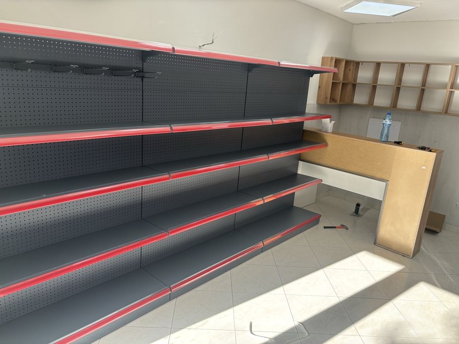 Ново Търговско оборудване стелажи магазин супермаркет