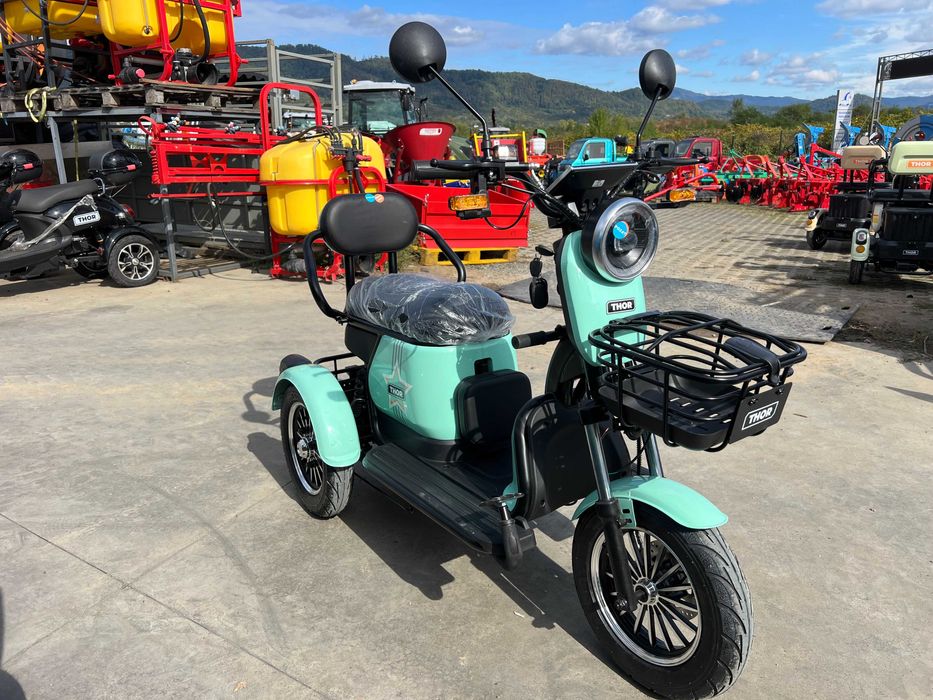 Triciclu electric tuktuk Thor TRIXY-PRO CU CIV nou Agramix