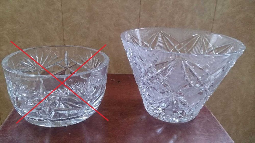 Хрустальные вазы и вазочки.