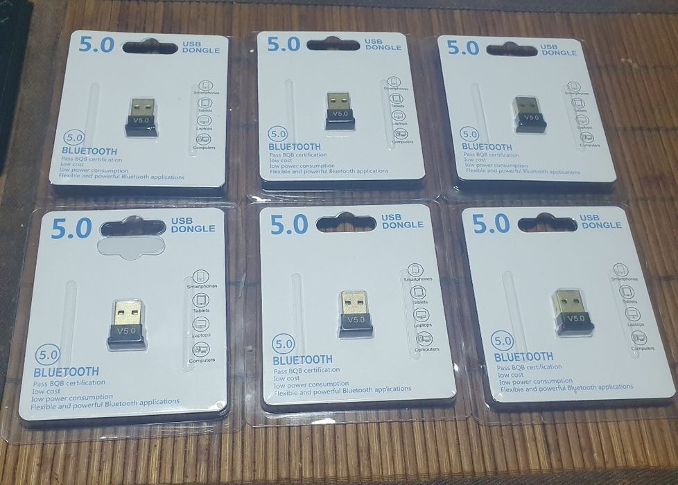 NOU Adaptor Bluetooth 5.0 USB compatibil cu toate sistemele Windows Linux MacOS iOS Android, pe desktop PC laptop notebook tableta telefon consola TV