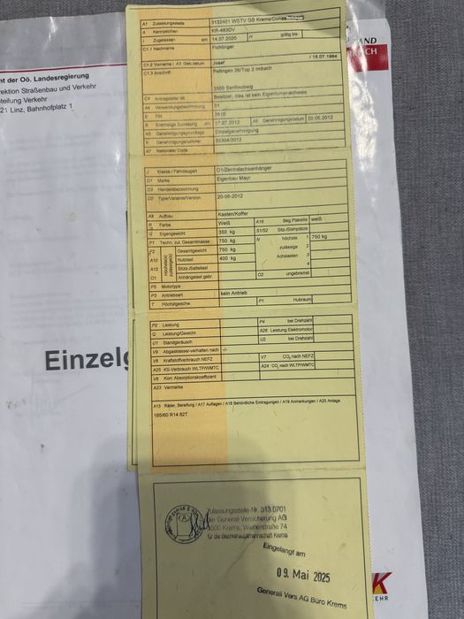 Vand remorca de 750kg