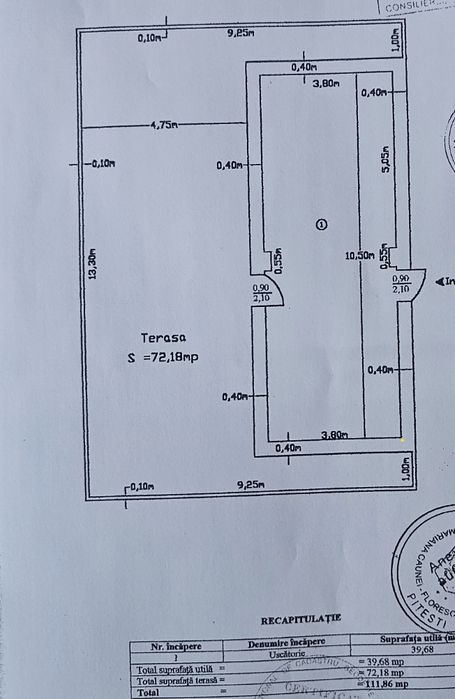 Garsoniera 112 mp cu terasa Exclusiv Ultracentral
