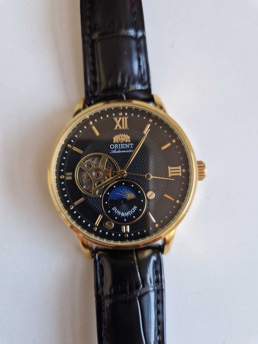 ORIENT Sun & Moon, semi-skeleton, automatic, cal. Epson, Japan, 21 jewels. Чисто нов!