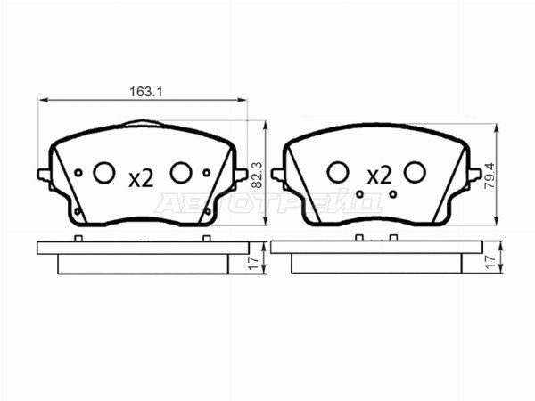 Колодки тормозные Спереди    Geely Monjaro