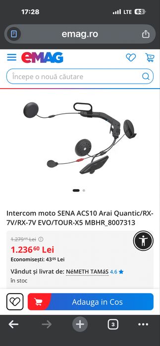 Sena Arai intercom sistem comunicare