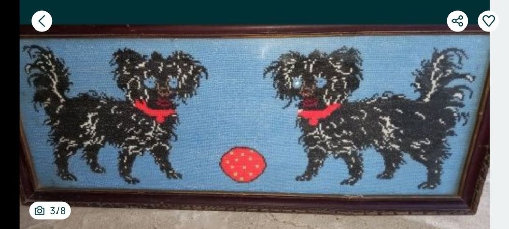 Tablouri vechi goblen înrămate