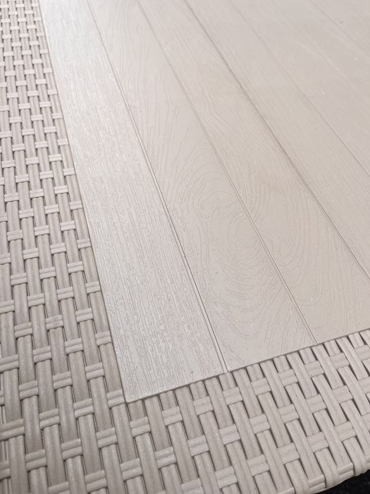 Градински комплект маса със столове ратан Бежав 90х150см