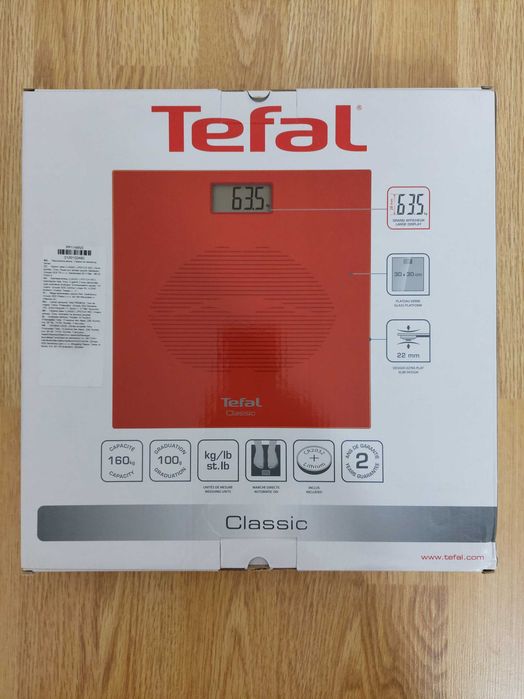 Cantar corporal Tefal Decor PP1149V0 160kg Lcd 30x30cm Rosu/Abstract