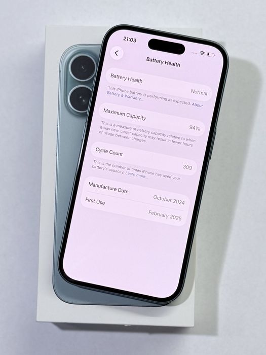 iPhone 16 Teak 94% battery