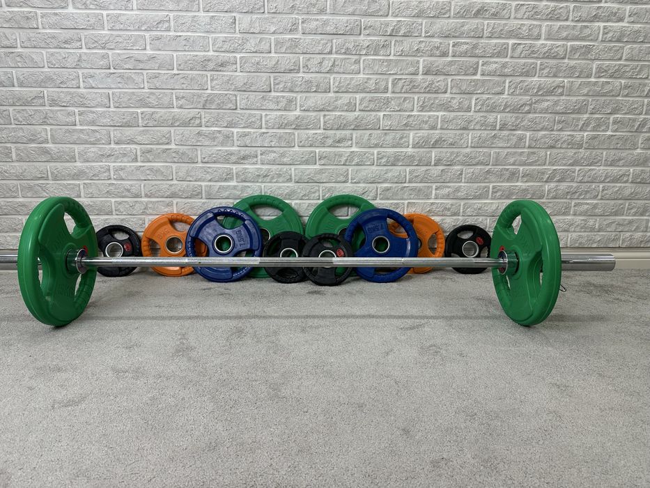 Блины для штанги, гриф