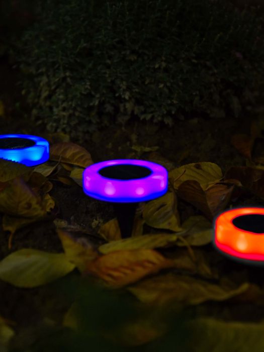 Садовый светильник на солнечных батареях, цветные 4шт