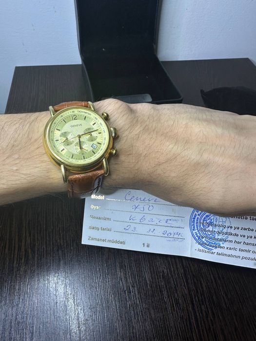 Золотые часы Geneve 750пробы