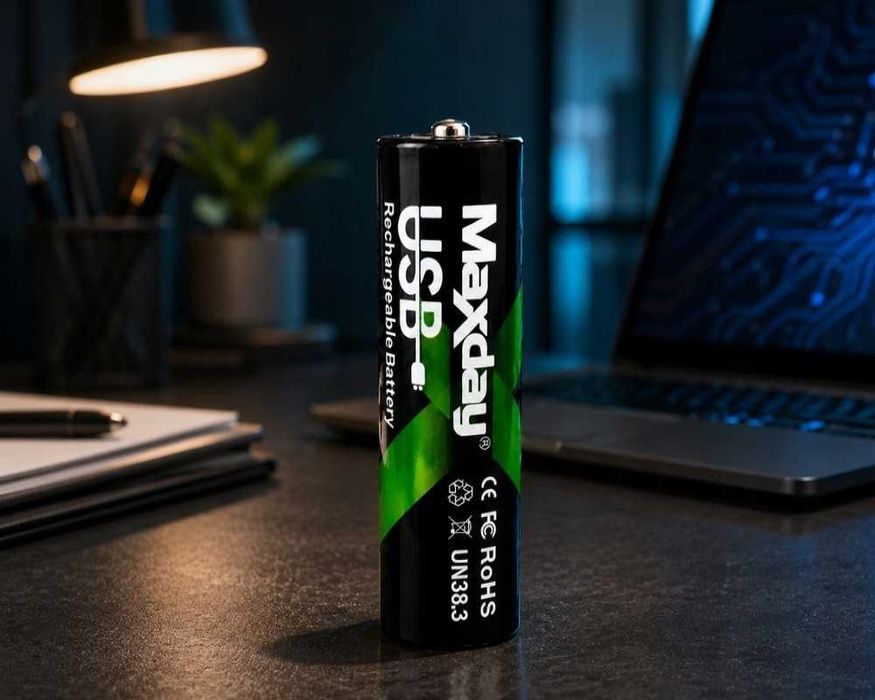 Set 4 baterii AA Li-ion 1.5V 440mAh reincarcabile USB-C 5V