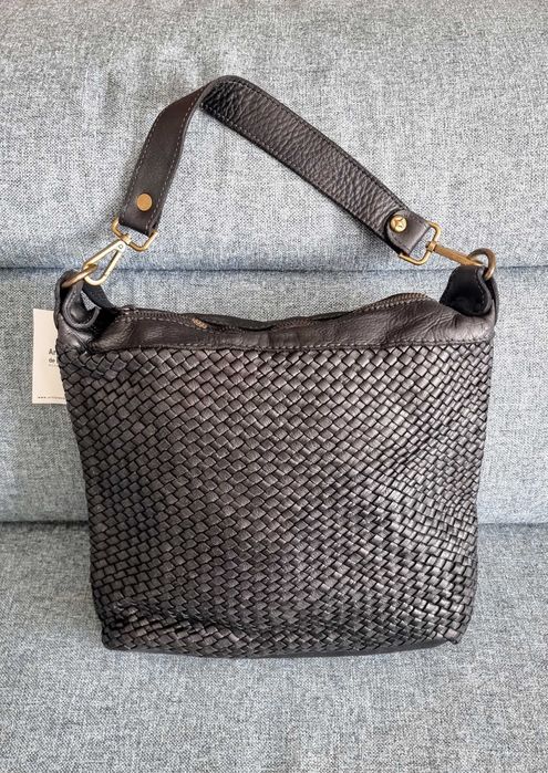 Geanta de dama piele naturala impletită. Made in Italy. Redusa 50%