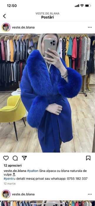 Haina de blana Parka albastra