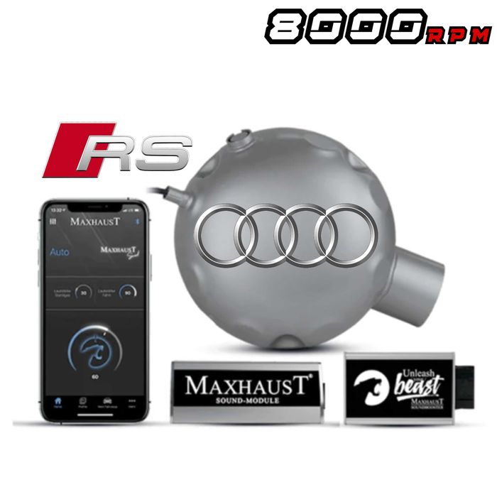Спортен V8 RS звук за Audi Maxhaust v3 Active Sound спортна генерация
