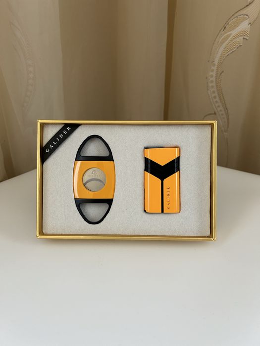 Комплект GALINER – запалка с 2 джет пламъка и резачка за пури