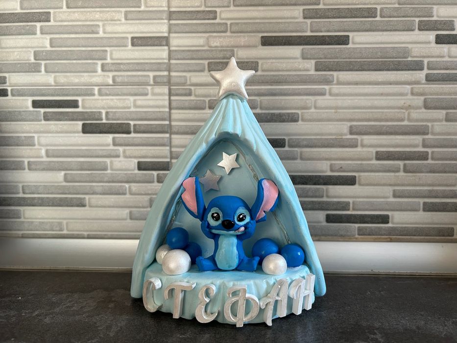 Ръчноизработени детска лампа Стич