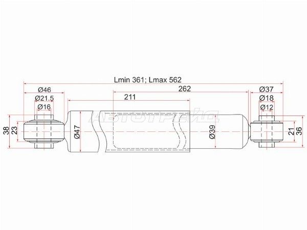 Амортизатор Mitsubishi Pajero