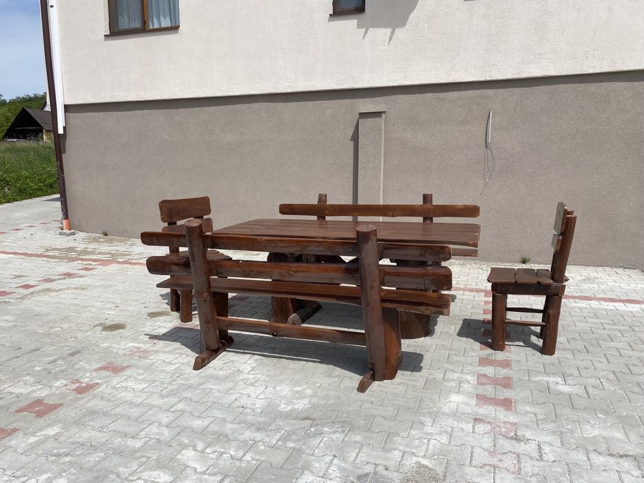 Set terasă lemn masiv