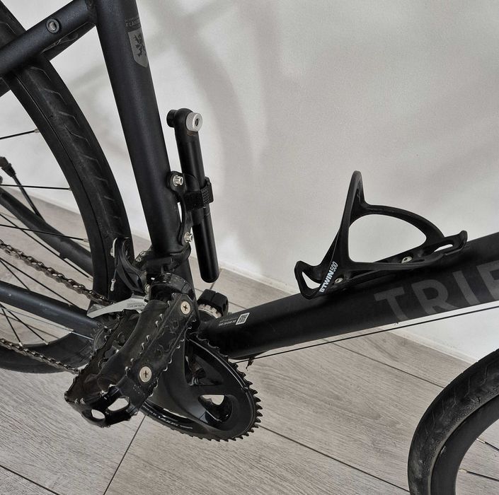 Bicicletă de șosea/cursieră Triban RC500, Grup Shimano Sora, Negru-Gri