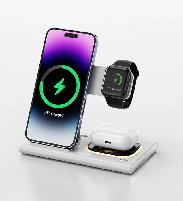 Incarcator magnetic 4 in 1, pentru Apple/iPhone/AirPods/AppleWatch