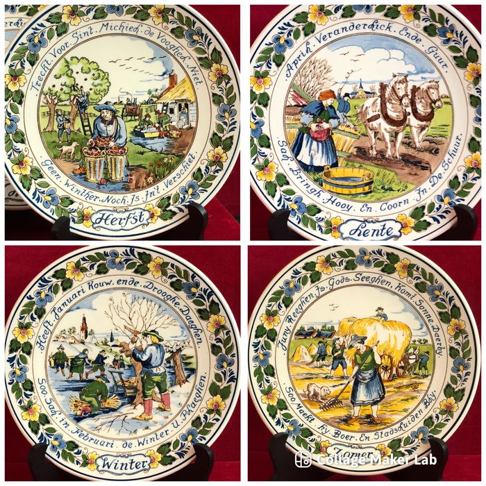 Колекционерски чинии за стена  -'Четири сезона "