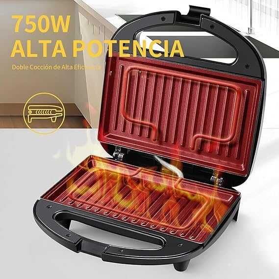 Сандвич машина YASHE Panini Press, 750W грил с незалепващи плочи