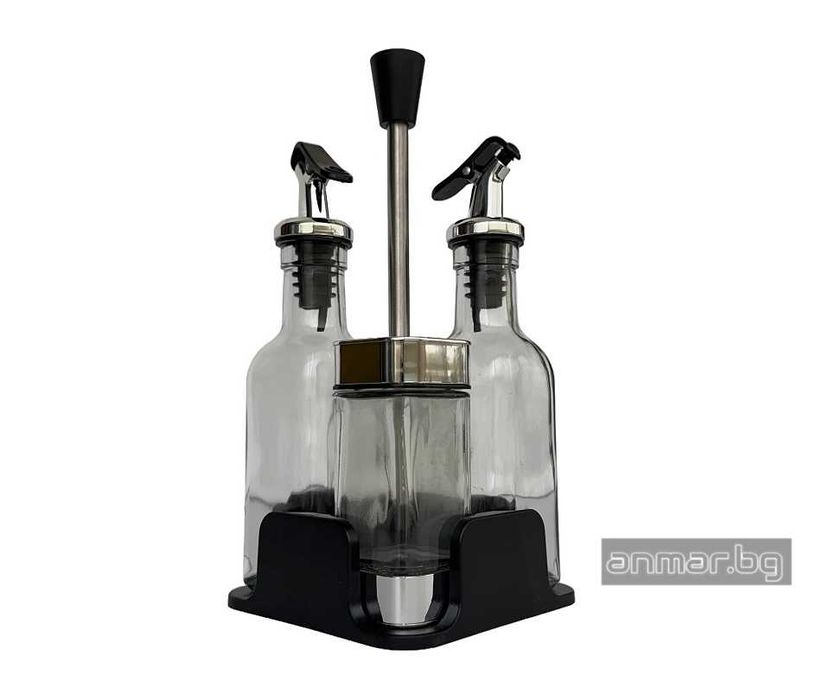 Оливерник, комплектен прибор олио,оцет, сол ,пипер