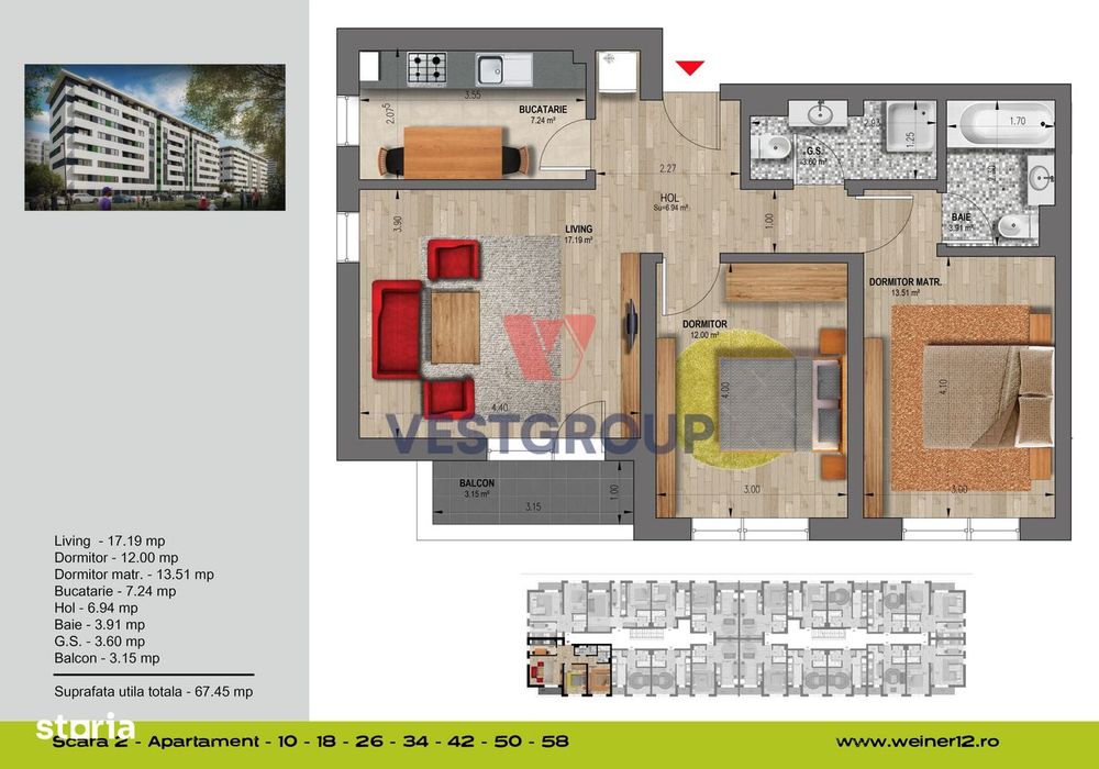 Apartament 3 Camere Weiner Residence Militari Direct Dezvoltator VEST