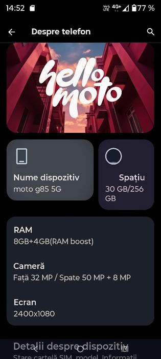 Motorola g85 5g 256/8 GB