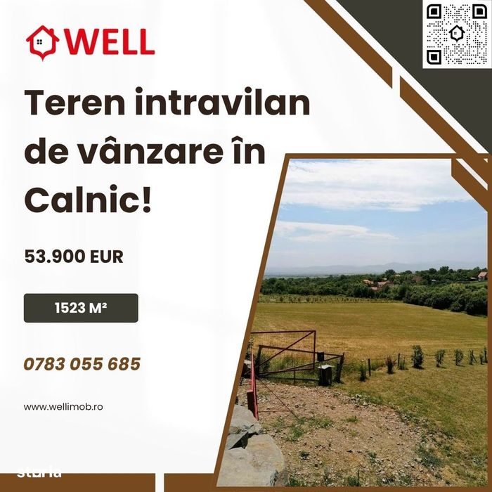 Teren intravilan de vânzare în Calnic!