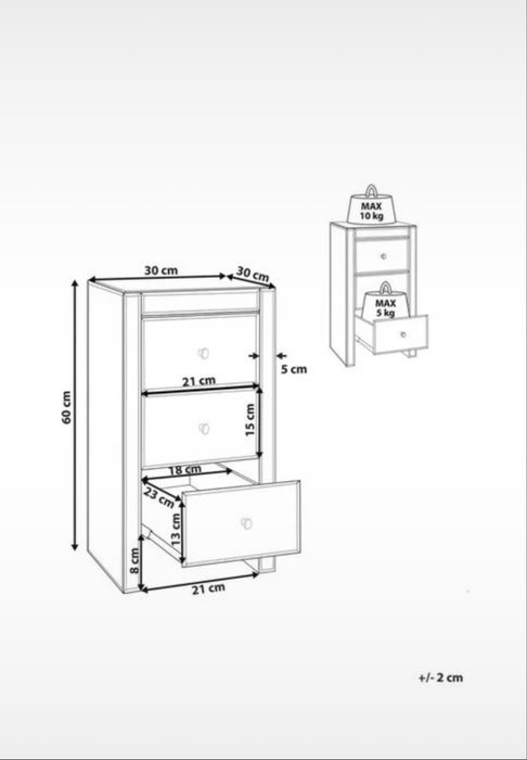 Set 2 noptiere + 2 veioze Mobexpert