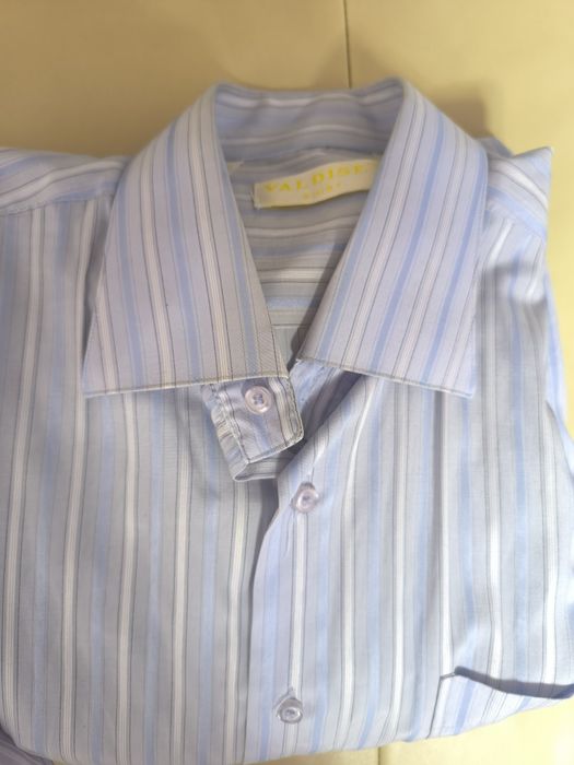 Рубашки мужские, дл.рук. (50р.), серые в полоску, х/б