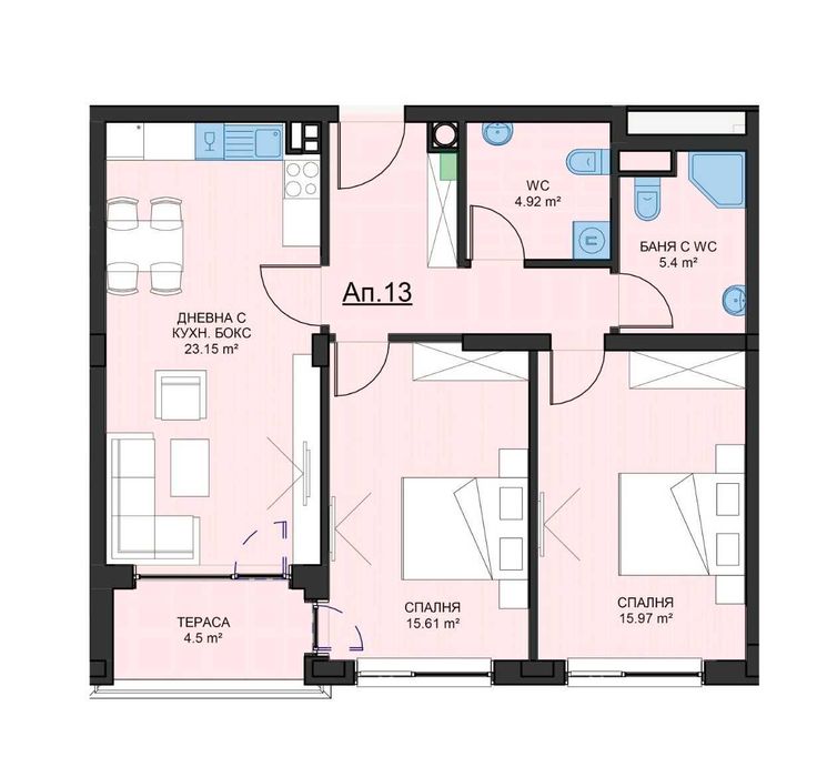 Продава се Тристаен апартамент в София, Студентски град - 109 кв.м за 2019 €/кв.м - Снимка #1