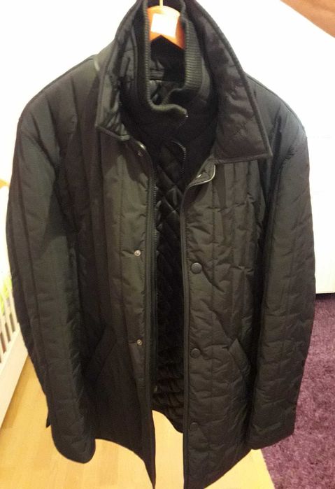 Geaca iarna barbat groasa  marime XL culoare negru Italia