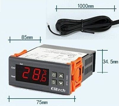 Termostat digital STC1000, Controler temperatura + senzor, -50 /+99°C