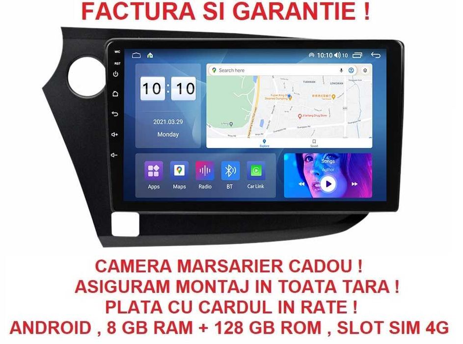 Navigatie Honda Insight din 2009-2014 Camera Marsarier 2GB 4GB 8GB Nou