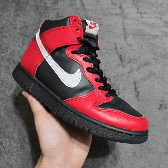 Nike Dunk High Black University Red