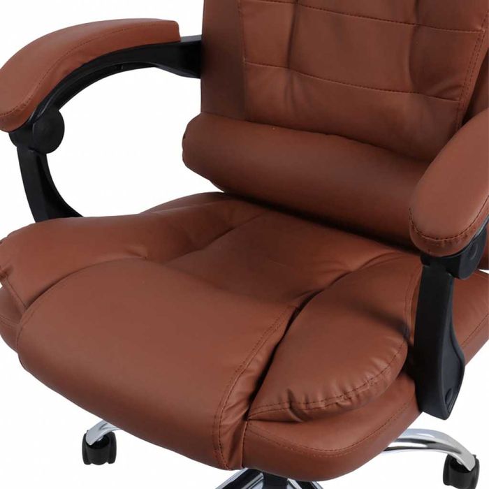 Ергономичен офис стол с лумбална опора от еко кожа