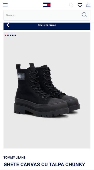 Ghete Canvas Tommy Jeans noi