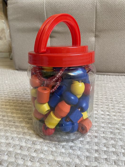 VIGA Дъвена игра за нанизване 34 части