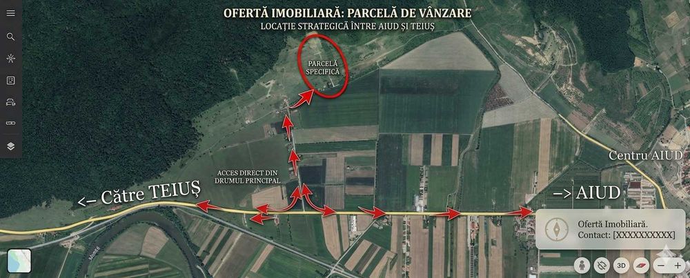 Teren Intravilan Aiud – CARTIER REZIDENȚIAL | sub pădure | 30€/mp | investiție