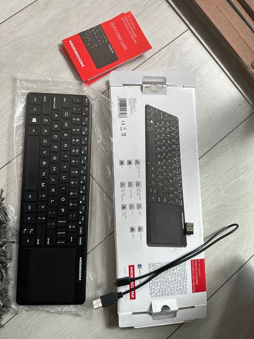 Клавиатура Modecom MC-TPK1 с Touchpad, бежична, черна, USB