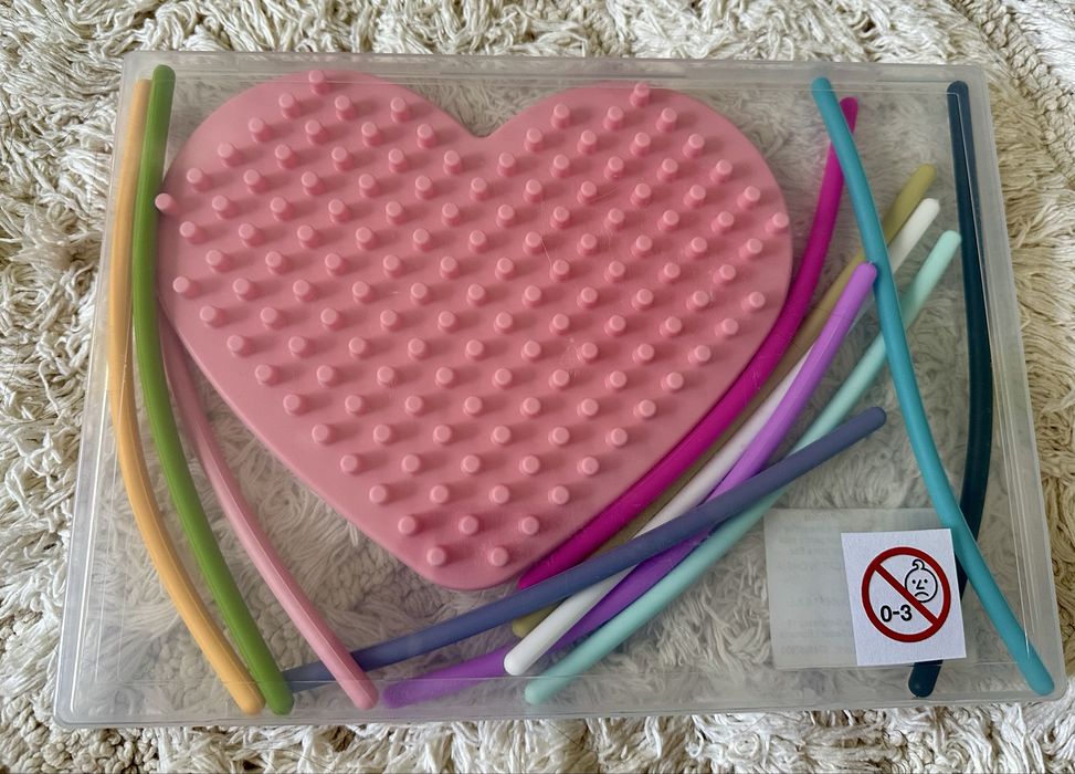 Jucărie senzorială din silicon cu două fețe, copii 3 ani +, roz