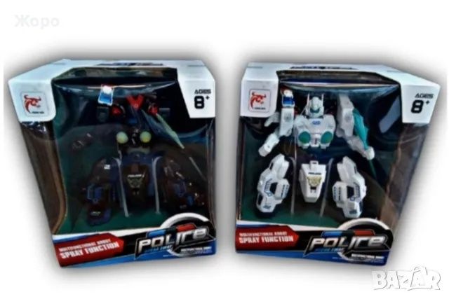 Робот Трансформърс полиция3в1в звук и светлинибб с дистанционно управл