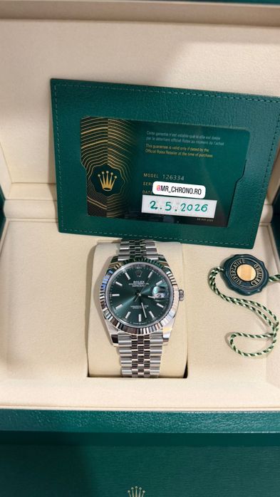 Rolex Datejust Green Mint | PE STOC | New | 41mm | 15850 EURO | 126334 | 2026