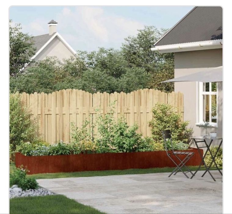 Jardinieră Rusty 360x80x40 cm Oțel rezistent la intemperii VidaXL