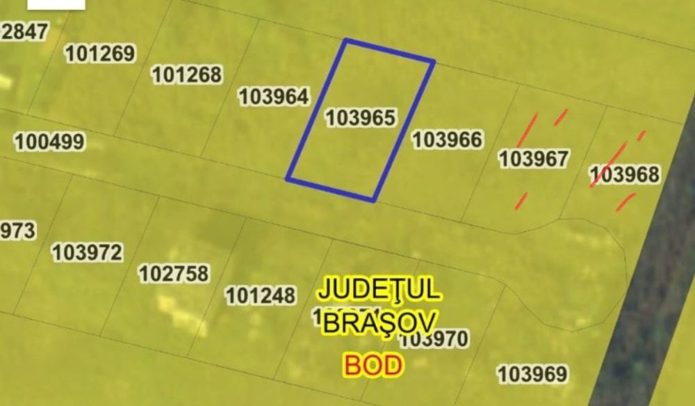 Teren intravilan pt case Bod ,cu PUZ